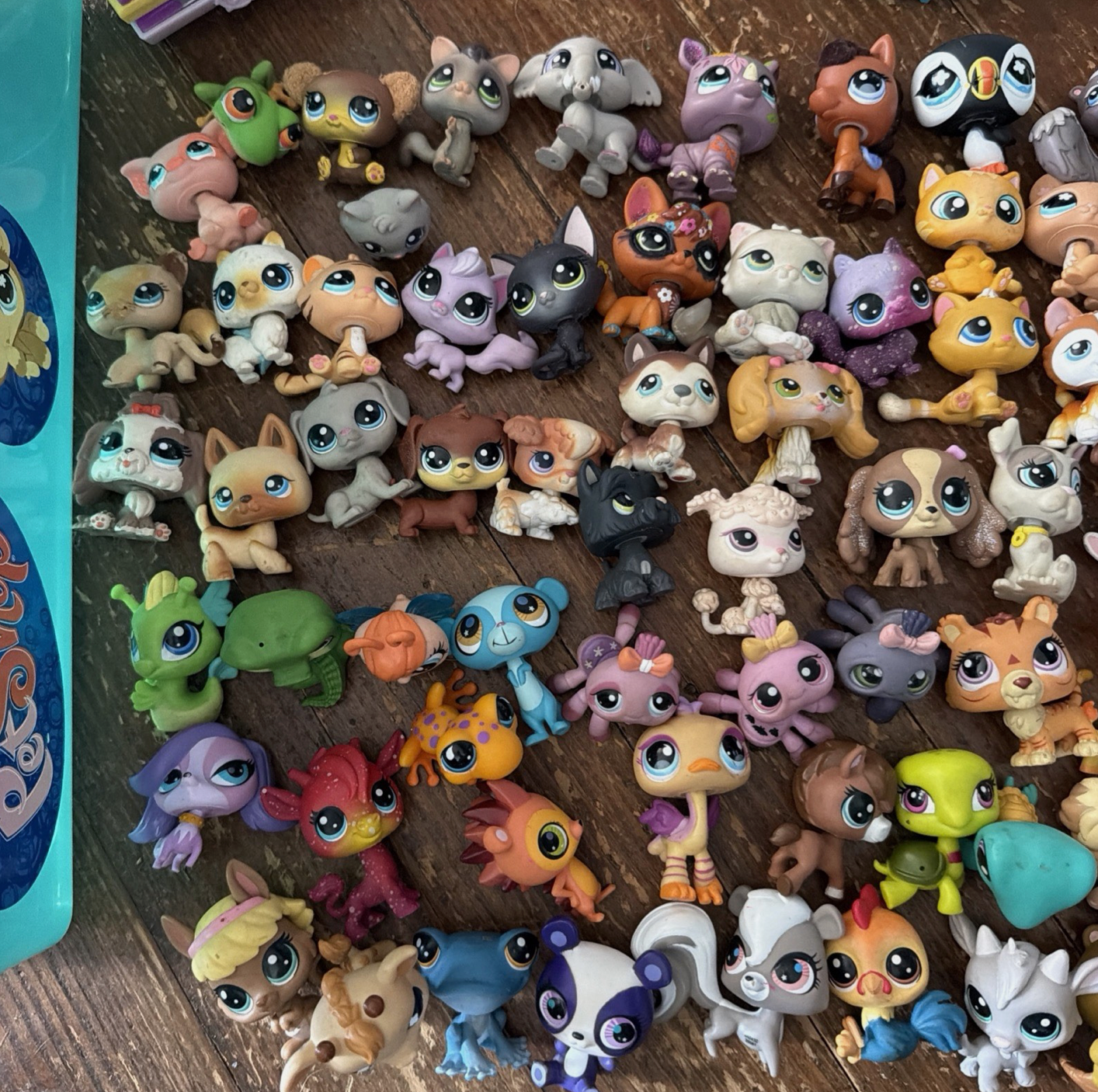 Huge Vintage Littlest Pet Shop Lot: 110+ Figures, Sailboat & Carrying Case (Hasbro 2005+)