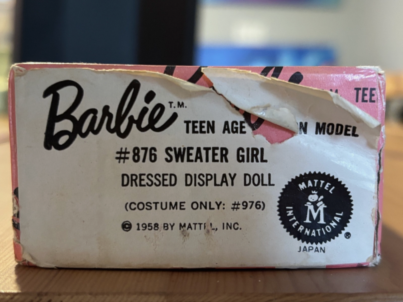 Vintage 1959 Barbie #876 Sweater Girl Ponytail Doll Lot with Original Box