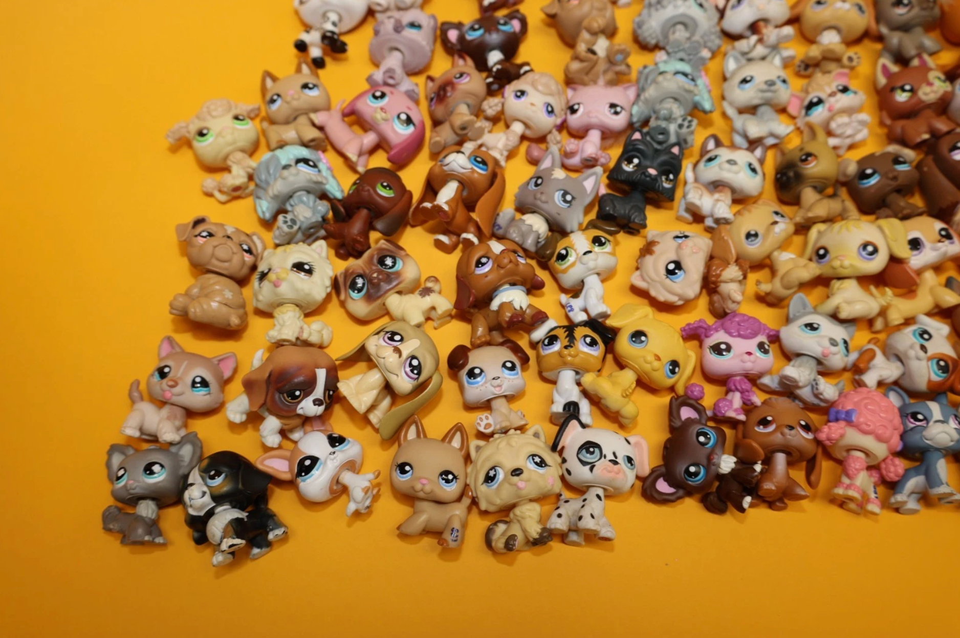 Littlest Pet Shop Lot of 100 Figures - Cats, Dogs & More (Hasbro)