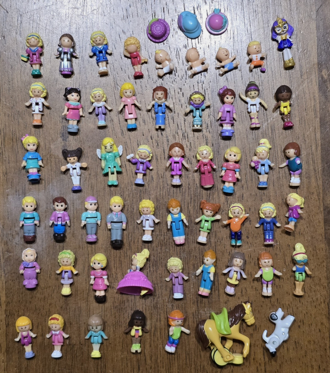 Huge Vintage 90s Bluebird Polly Pocket Mega Lot: 55+ Playsets & Compacts, 50+ Figures