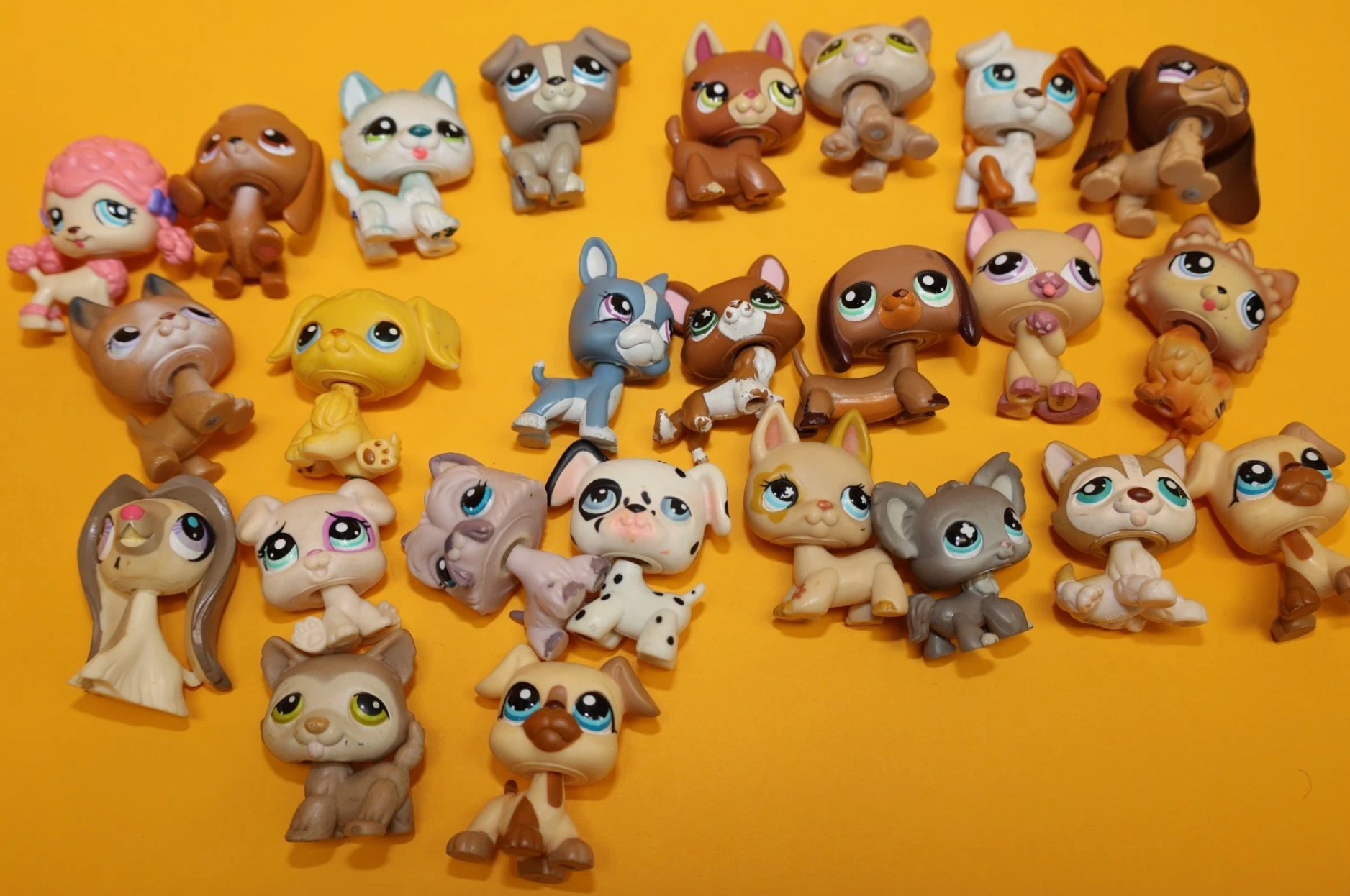 Littlest Pet Shop Lot of 100 Figures - Cats, Dogs & More (Hasbro)