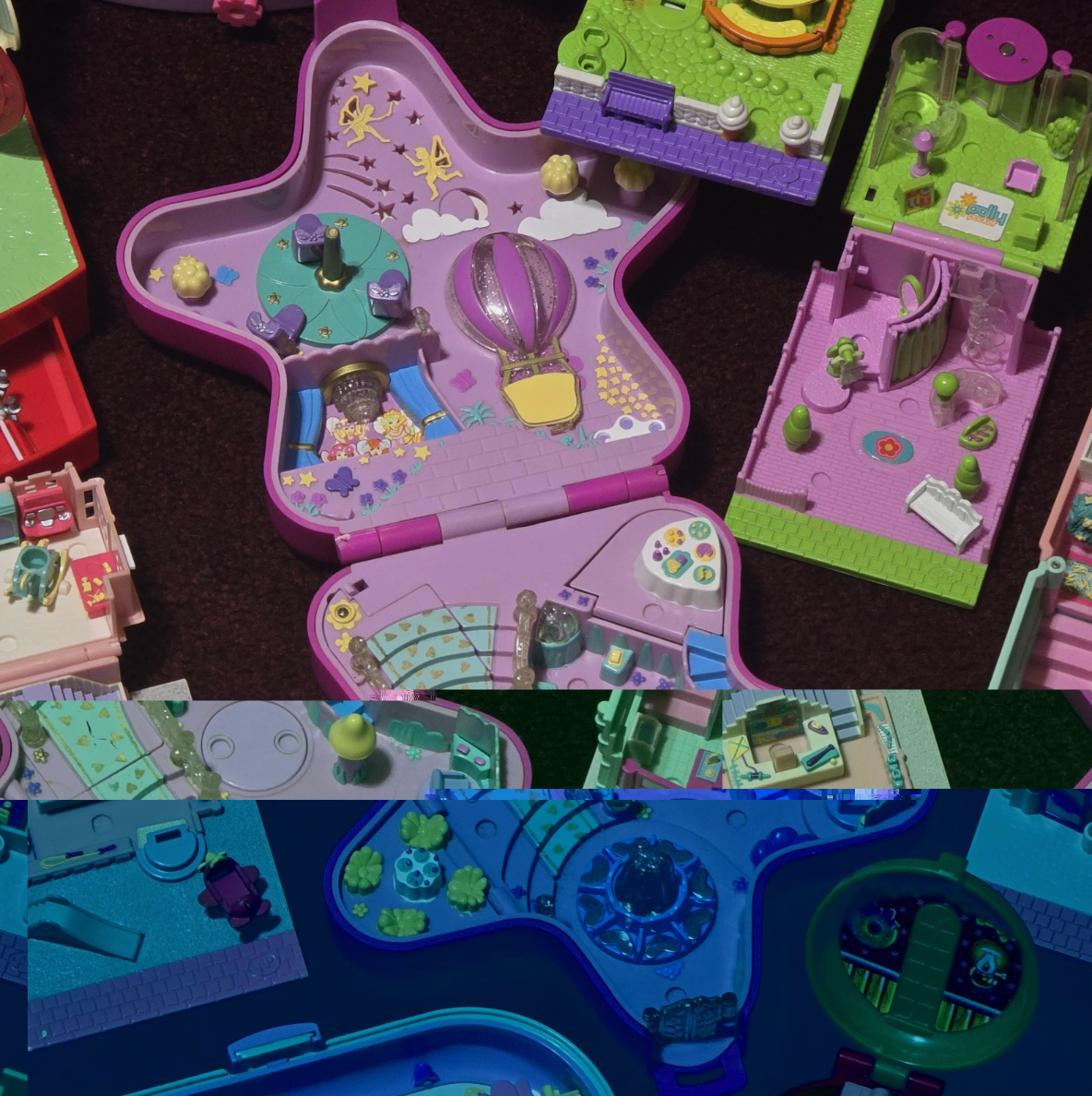 Huge Vintage 90s Bluebird Polly Pocket Mega Lot: 55+ Playsets & Compacts, 50+ Figures