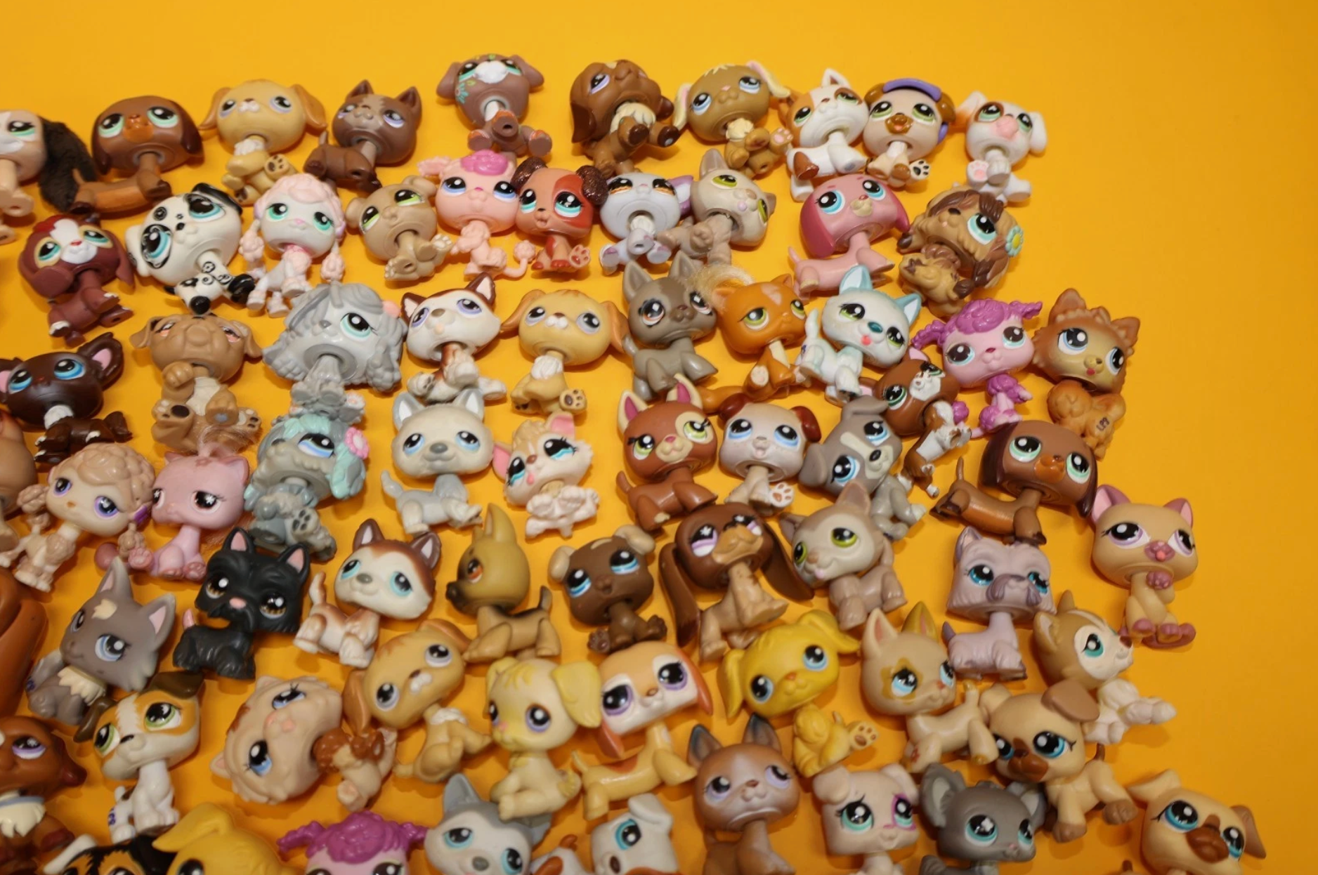 Littlest Pet Shop Lot of 100 Figures - Cats, Dogs & More (Hasbro)