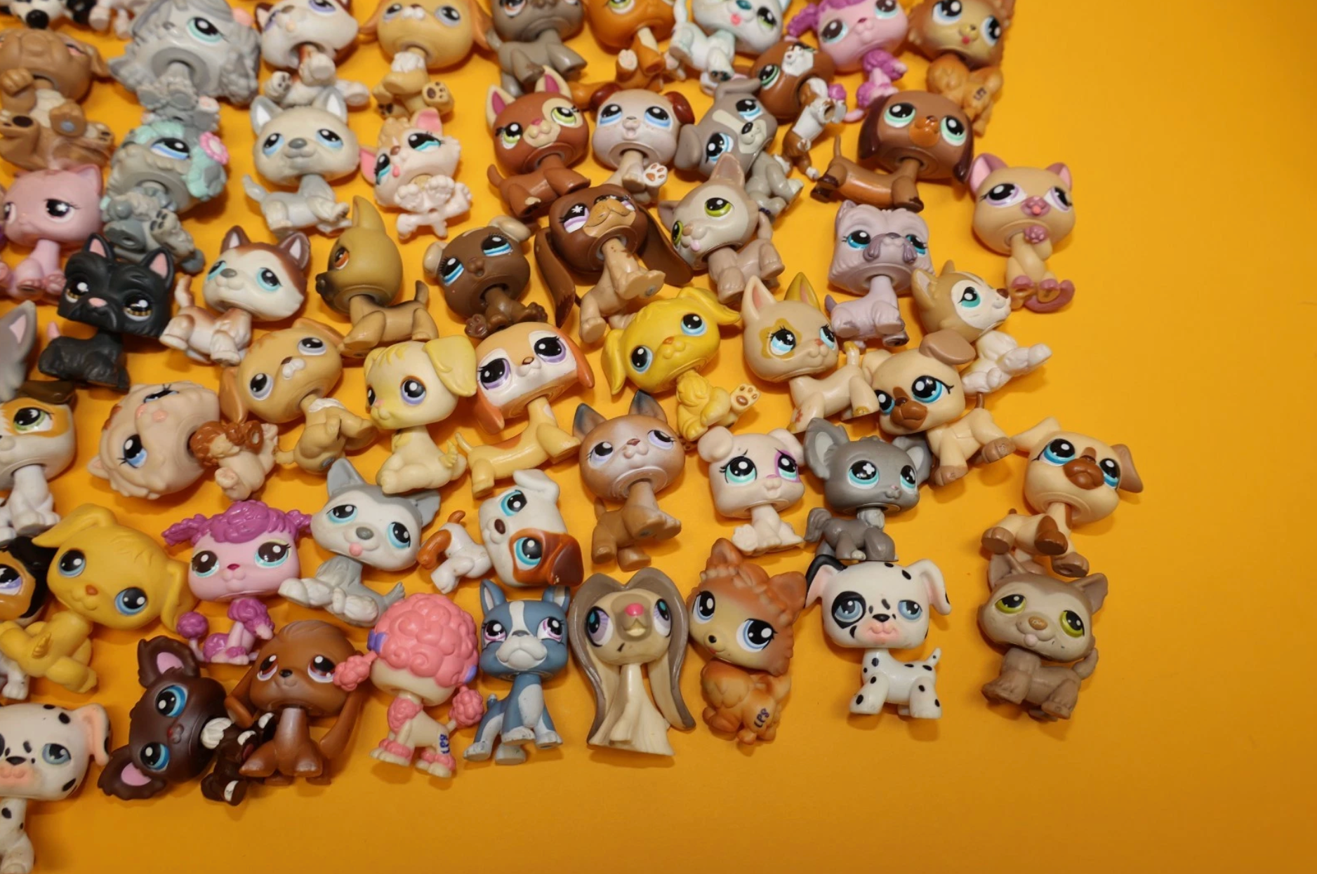 Littlest Pet Shop Lot of 100 Figures - Cats, Dogs & More (Hasbro)