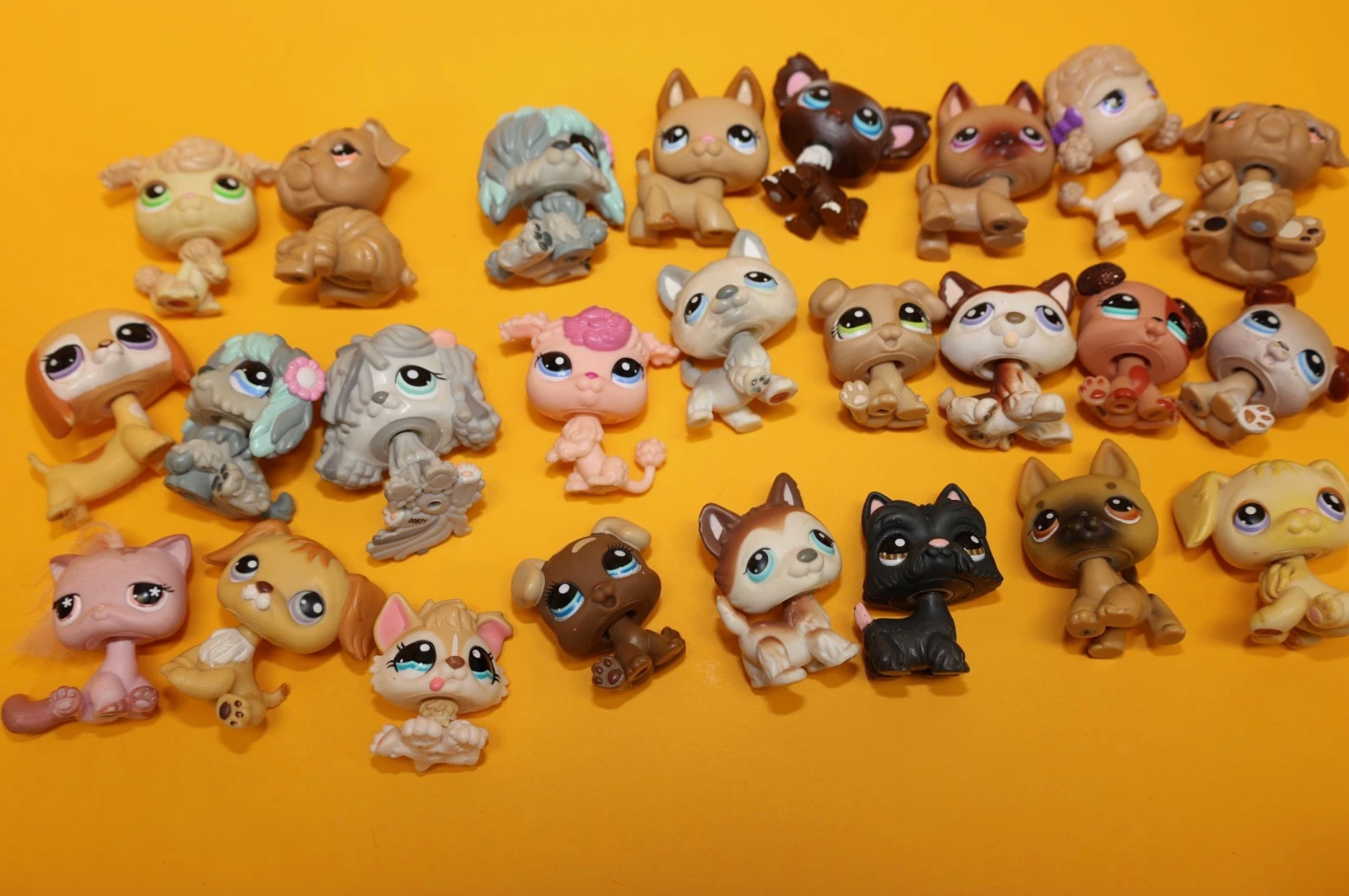 Littlest Pet Shop Lot of 100 Figures - Cats, Dogs & More (Hasbro)