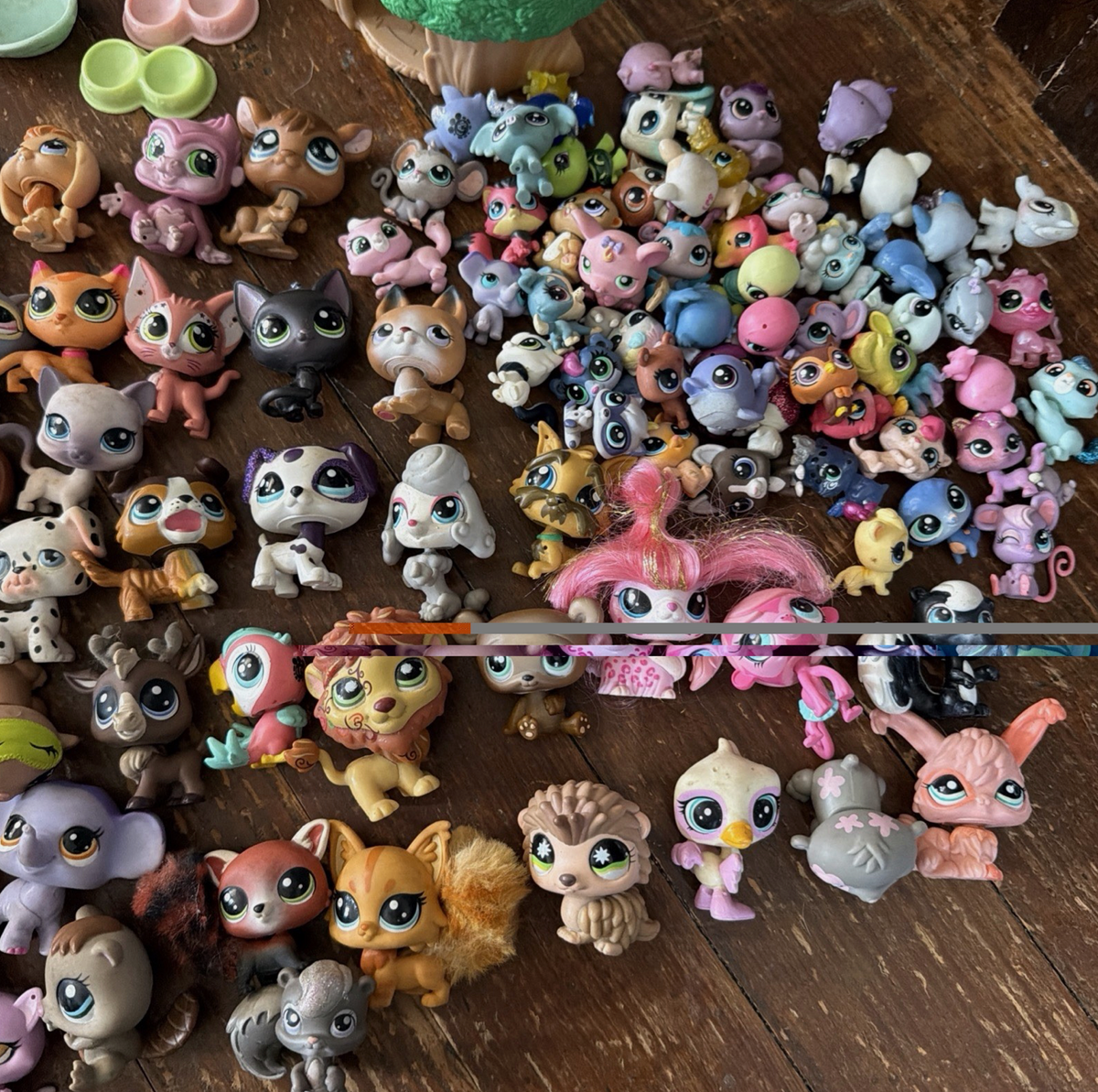 Huge Vintage Littlest Pet Shop Lot: 110+ Figures, Sailboat & Carrying Case (Hasbro 2005+)